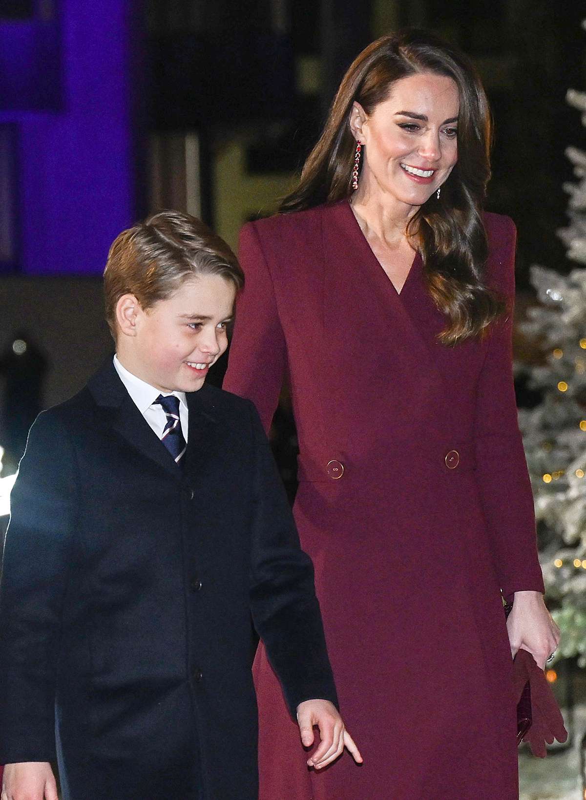 Prince George of Wales and Catherine, Princess of Wales attend the 'Together at Christmas' Carol Service at Westminster Abbey on December 15, 2022 in London, England.