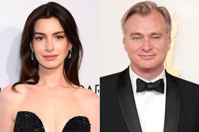 Anne Hathaway (left) in New York City on Jan. 11, 2024; Christopher Nolan in Hollywood on March 10, 2024