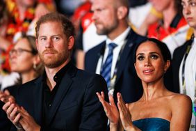 Prince Harry, Duke of Sussex and Meghan, Duchess of Sussex are seen during the closing ceremony of the Invictus Games DÃÂ¼sseldorf 2023 at Merkur Spiel-Arena on September 16, 2023 in Duesseldorf, Germany.