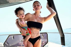 Chrissy Teigen Rocks Black Tassel Bikini as She Poses with Son Wren on Thailand Vacation