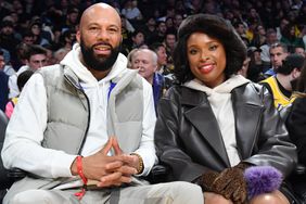 Common and Jennifer Hudson attend a basketball game between the Los Angeles Lakers and the Dallas Mavericks at Crypto.com Arena on January 17, 2024
