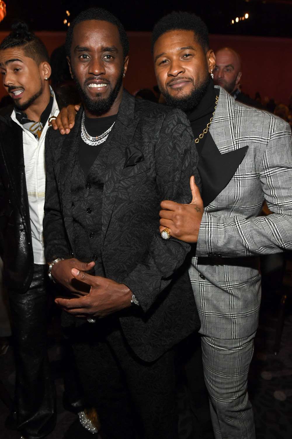 Sean 'Diddy' Combs and Usher attend the Pre-GRAMMY Gala and GRAMMY Salute to Industry Icons Honoring Sean "Diddy" Combs on January 25, 2020