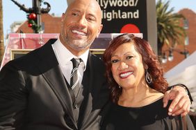 Dwayne Johnson and his mom, Ata Johnson attend the ceremony honoring Dwayne Johnson with a Star on The Hollywood Walk of Fame held on December 13, 2017 in Hollywood, California