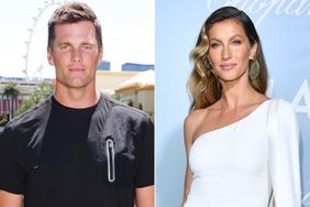 Tom Brady poses for a photo prior to Capital One's The Match VI - Brady & Rodgers v Allen & Mahomes at Wynn Golf Club on June 01, 2022 in Las Vegas, Nevada. (Photo by Carmen Mandato/Getty Images for The Match); Gisele BÃ¼ndchen arrives at the 2019 Hollywood For Science Gala at Private Residence on February 21, 2019 in Los Angeles, California. (Photo by George Pimentel/Getty Images)