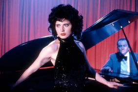 Italian actress Isabella Rossellini on the set of Blue Velvet, written and directed by David Lynch.