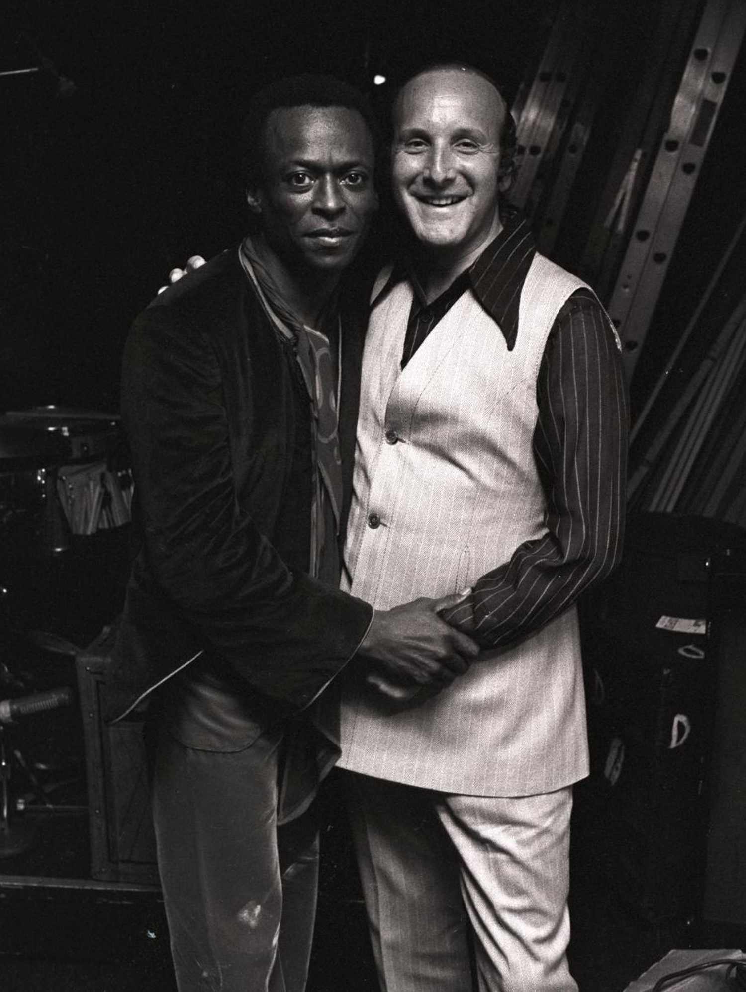 Miles Davis and Clive Davis 1969