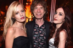 Georgia May Jagger, Mick Jagger and model Elizabeth Jagger attend the 2017 Vanity Fair Oscar Party hosted by Graydon Carter at Wallis Annenberg Center for the Performing Arts on February 26, 2017 in Beverly Hills, California