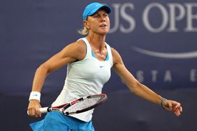 Rennae Stubbs plays during day five of the 2010 U.S. Open
