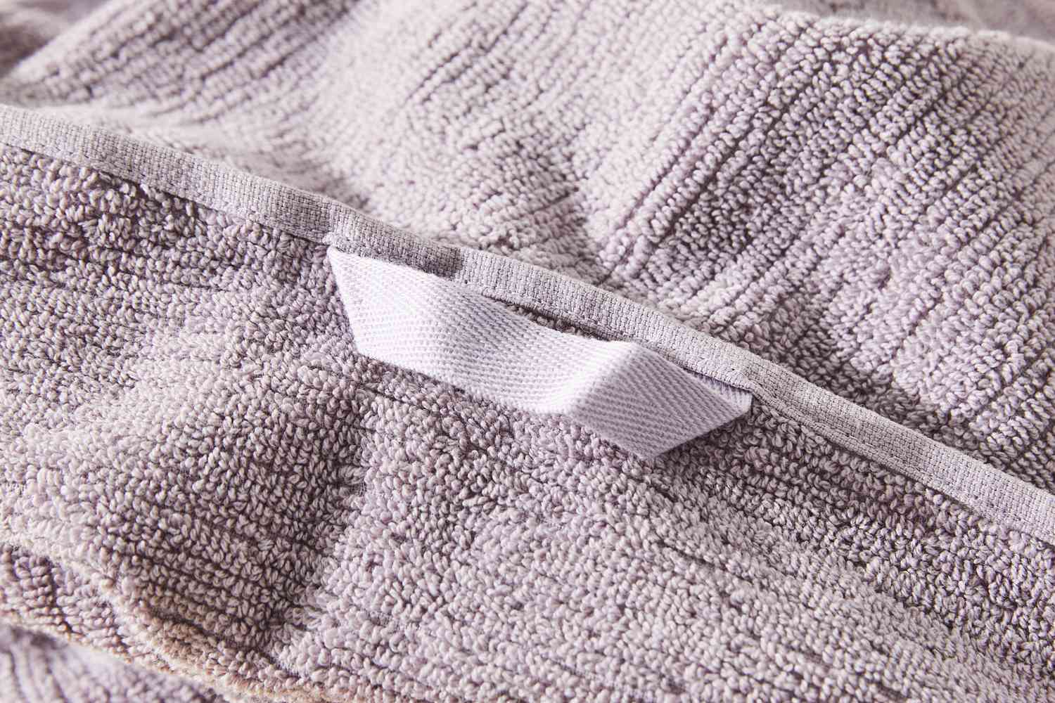 close up of handle West Elm Everyday Textured Organic Towels