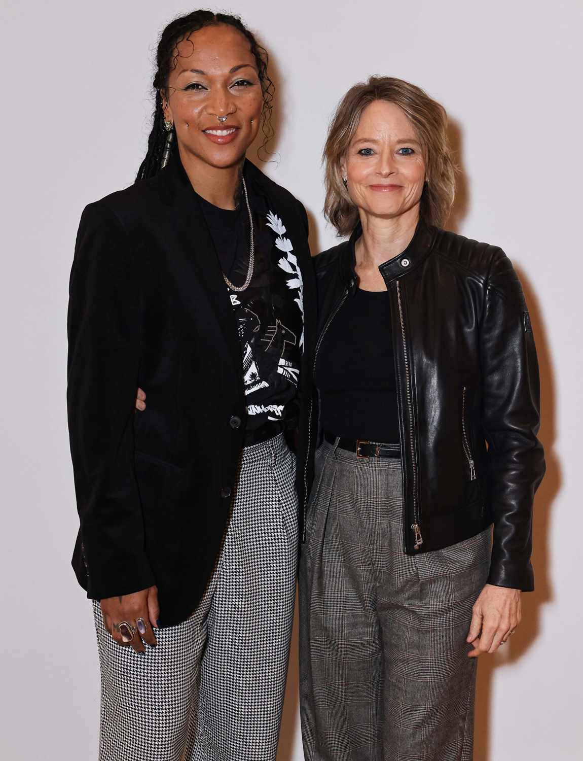 Kali Reis and Jodie Foster attend the finale screening and Q&A for "True Detective: Night Country" at BAFTA Piccadilly on February 14, 2024 in London, England