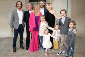 Oliver Hudson, Kurt Russell, Goldie Hawn, Wyatt Russell and Kate Hudson with kids Ryder Robinson, Wilder Hudson, Bodhi Hudson, Rio Hudson and Bingham Bellamy attend Annual Goldie's Love In For Kids hosted by Goldie Hawn