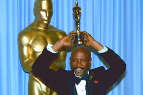 Louis Gossett Jr. winner of Best Supporting Actor for An Officer and a Gentleman. Academy Award Oscar ceremony, Los Angeles, USA - 11 Apr 1983