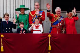 Prince George, the Princess of Wales, Prince Louis, the Prince of Wales, Princess Charlotte, King Charles III and Queen Camilla on the balcony of Buckingham Palace, London, to view the flypast following the Trooping the Colour ceremony in central London, as King Charles III celebrates his first official birthday since becoming sovereign. Picture date: Saturday June 17, 2023