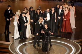 Cast and crew accept the Best Picture award for "Oppenheimer" onstage during the 96th Annual Academy Awards at Dolby Theatre on March 10, 2024 in Hollywood, California.