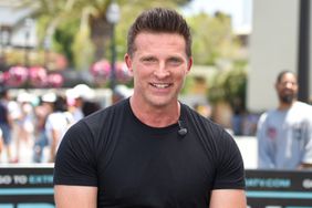 Steve Burton visits 'Extra' at Universal Studios Hollywood on July 20, 2018 in Universal City, California.