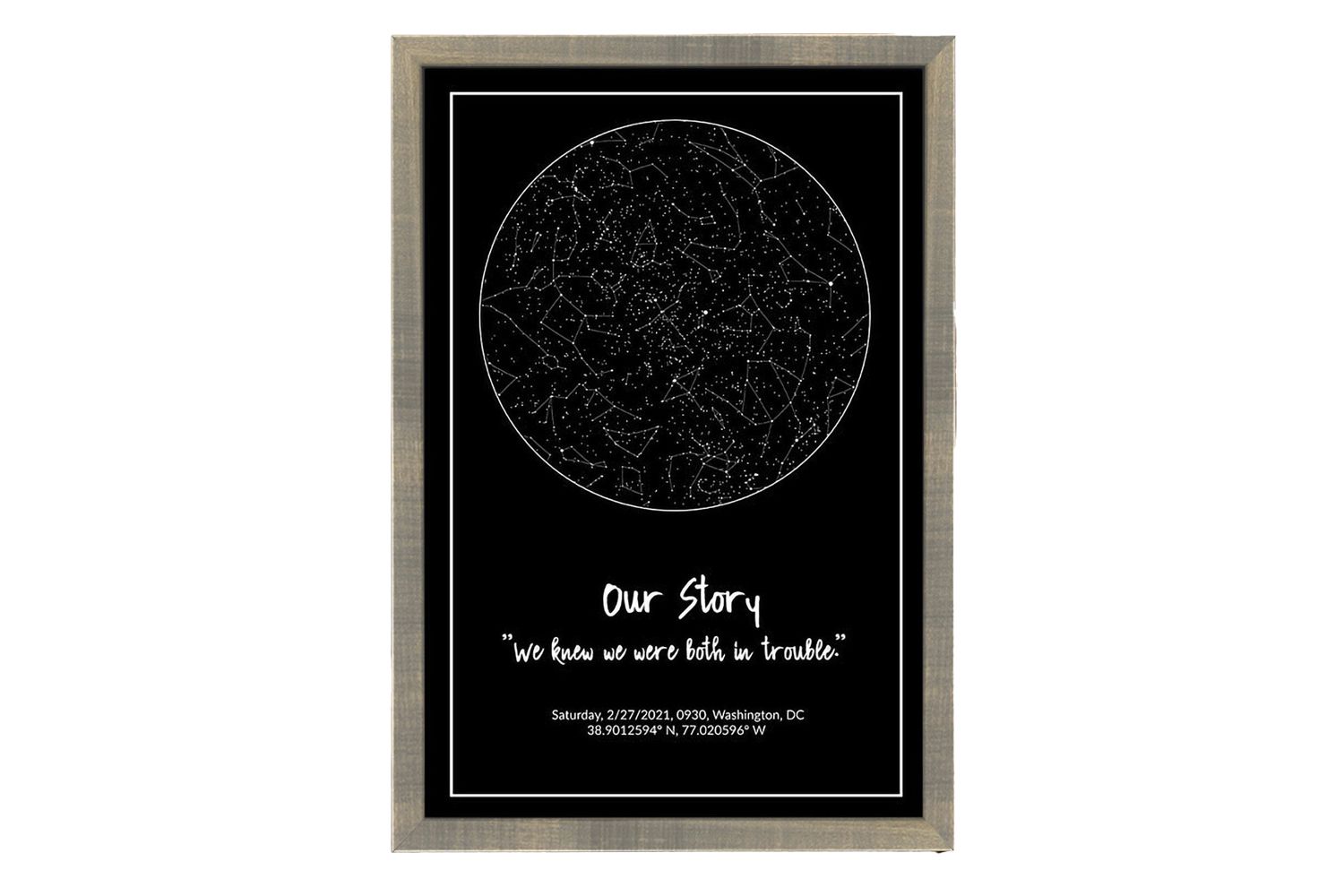 Etsy Modern Map Art Personalized Star Map