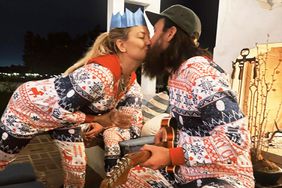 Kate Hudson Kisses Fiance Danny Fujikawa in Matching Pajamas at Family Christmas Celebration