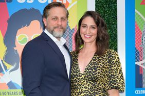 Joe Tippett and Sara Bareilles are seen at the opening day of the 2023 US Open Tennis Tournament on August 28, 2023 in New York City. 