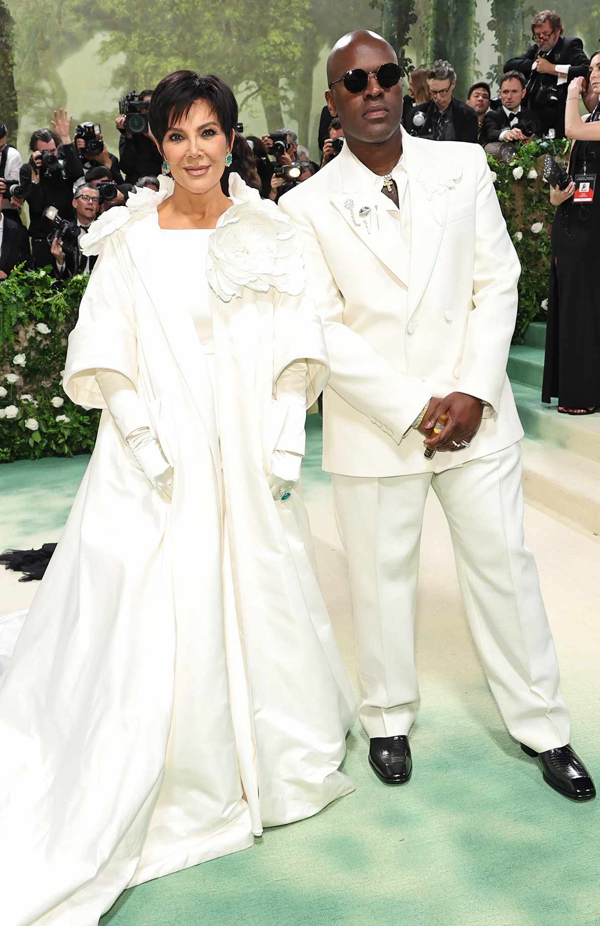 Kris Jenner and Corey Gamble attend The 2024 Met Gala Celebrating "Sleeping Beauties: Reawakening Fashion" at The Metropolitan Museum of Art on May 06, 2024 