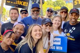 Grey's Anatomy cast members uniting on the AG/AFTRA picket line 
