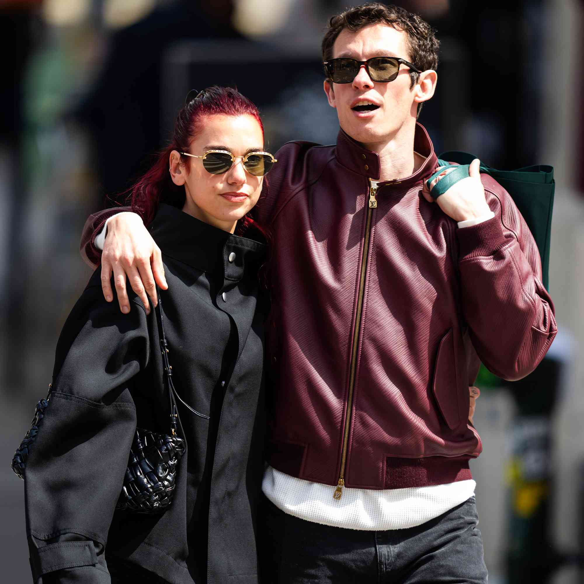 ua Lipa and Callum Turner keep close on a stroll in New York 