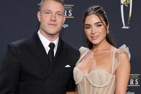 Christian McCaffrey and Olivia Culpo attend the 12th annual NFL Honors on February 09, 2023 in Phoenix, Arizona.