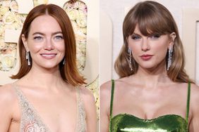 Emma Stone attends the 81st Annual Golden Globe Awards; Taylor Swift at 81st Annual Golden Globe Awards