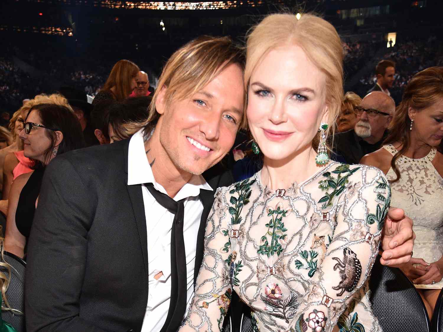 Keith Urban (L) and actor Nicole Kidman attend the 52nd Academy Of Country Music Awards at T-Mobile Arena on April 2, 2017 in Las Vegas, Nevada