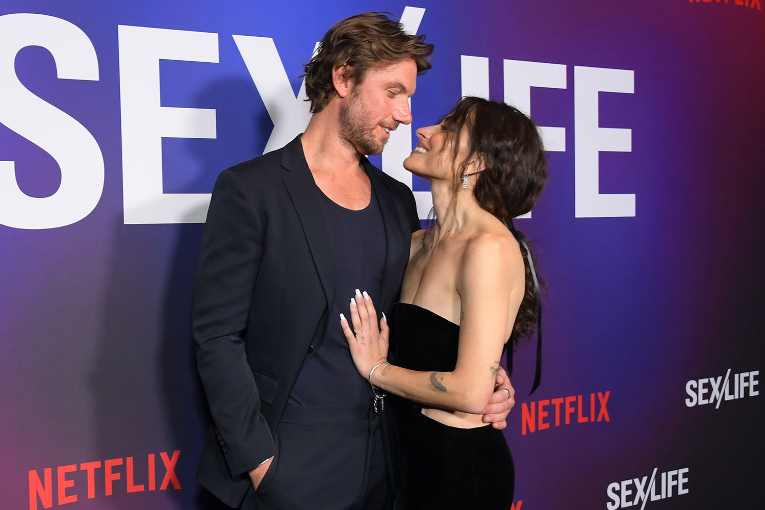 Adam Demos and Sarah Shahi attend Netflix's "Sex/Life" Season 2 Special Screening