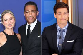 Amy Robach and TJ Holmes attend the 2022 ABC Disney Upfront; Rob Marciano on "Good Morning America," 