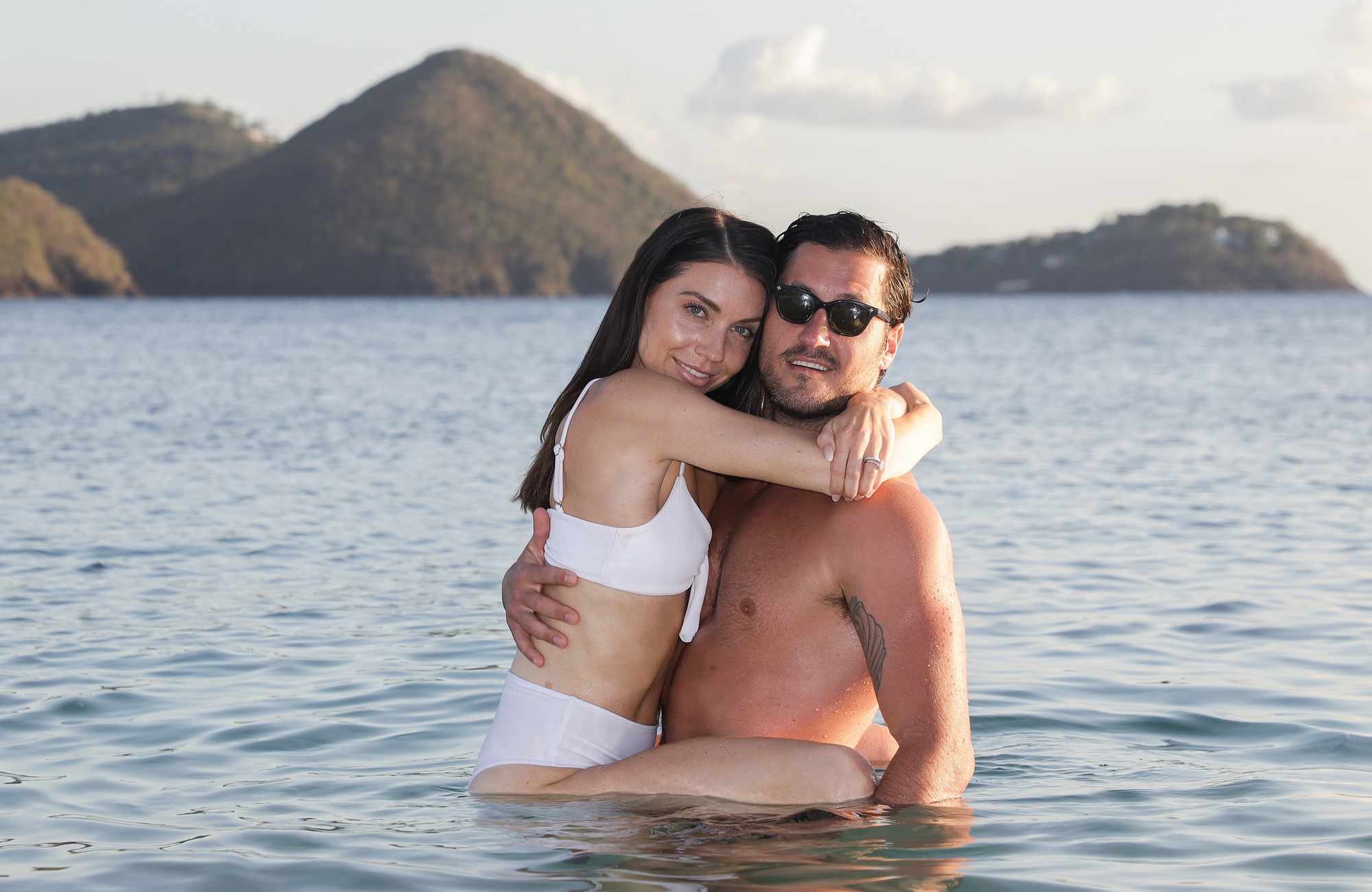 Dancing with The Stars champions and newlyweds Val Chmerkovskiy and Jenna Johnson spend their honeymoon at the luxurious Sandals Grande St. Lucian resort on April 23, 2019 in St Lucia, Saint Lucia.