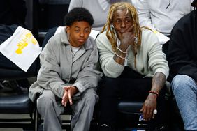 Lil Wayne Sits Courtside with Lookalike Son Kameron, 13, at NBA Finals Game 2