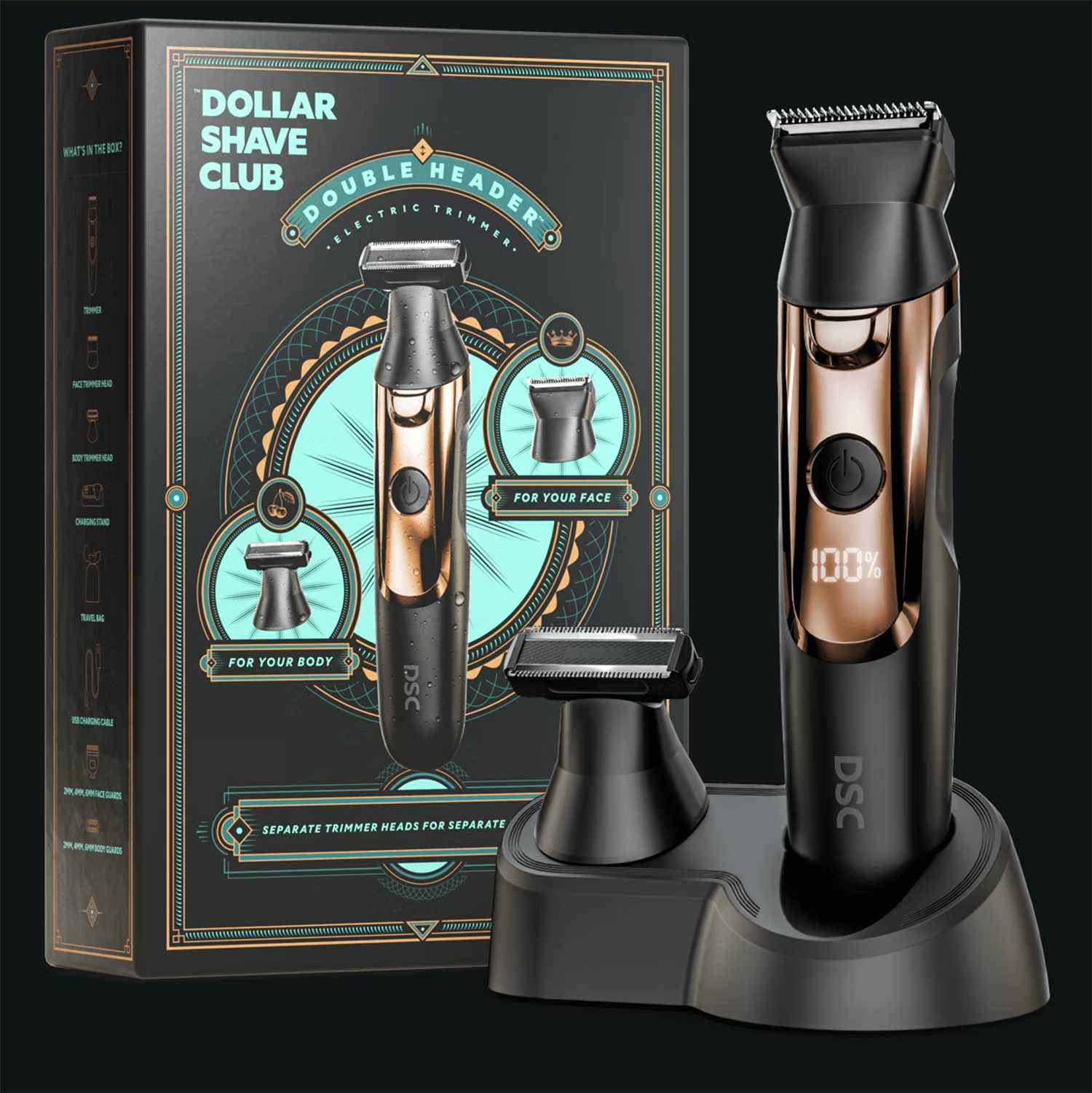 THE DOUBLE HEADER ELECTRIC TRIMMER
