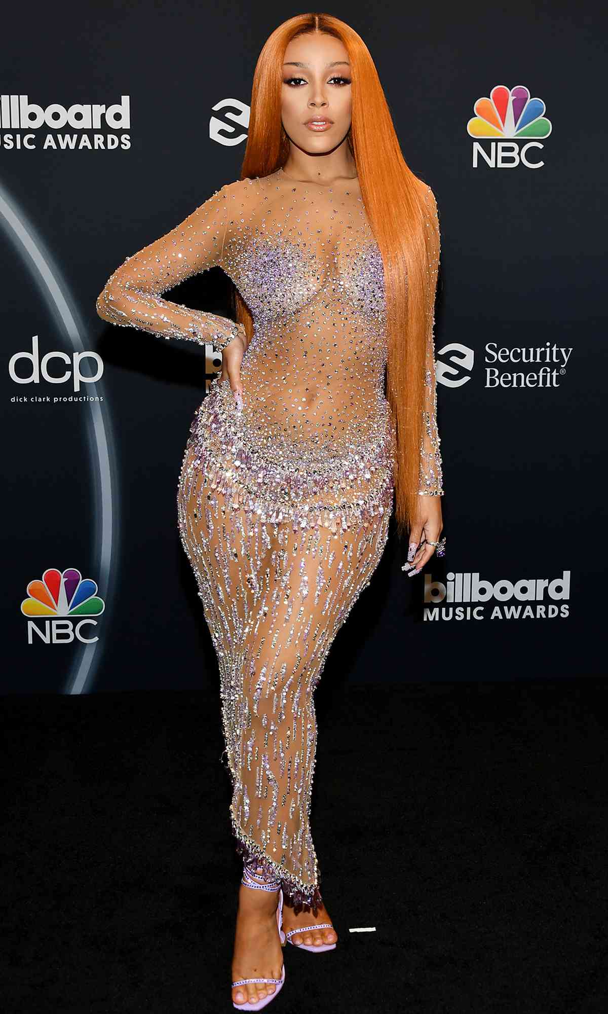 Doja Cat poses backstage at the 2020 Billboard Music Awards, broadcast on October 14, 2020 at the Dolby Theatre in Los Angeles, CA