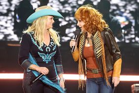 Miranda Lambert and Reba McEntire perform at the T-Mobile Mane Stage during the 2024 Stagecoach Festival at Empire Polo Club on April 27, 2024 in Indio, California.