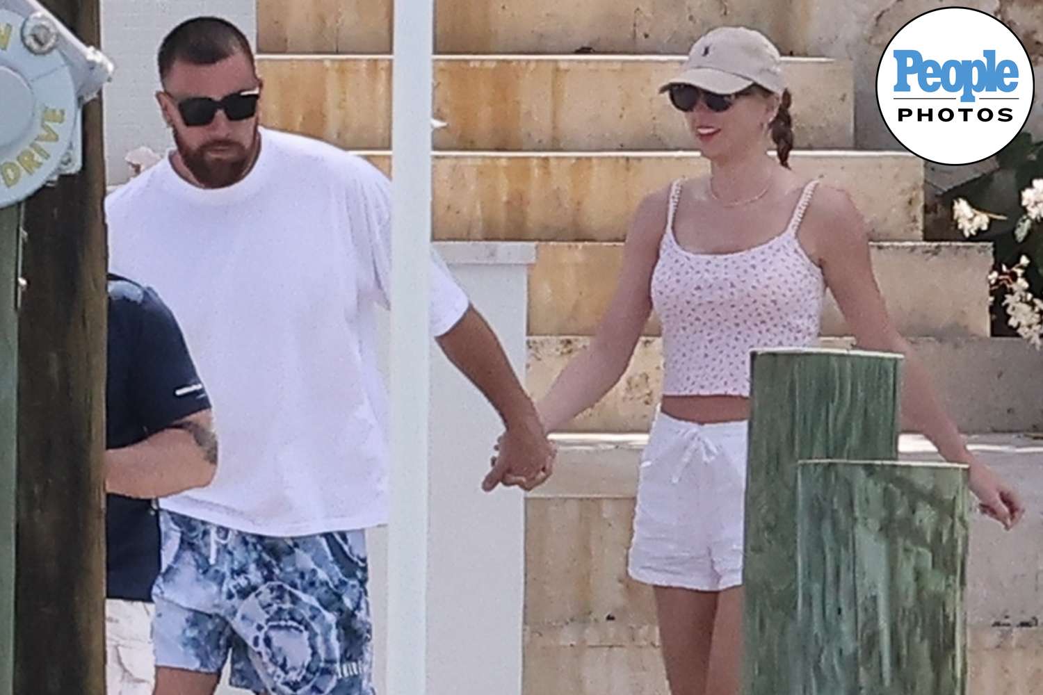 Living out their Love Story, Taylor Swift and Travis Kelce enjoy some R&R during PDA filled romantic getaway to the Bahamas. Shot on March 20, 2024