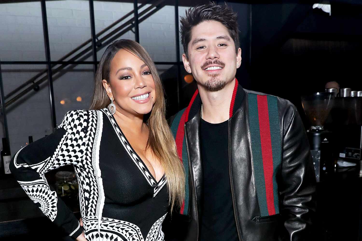 Mariah Carey and Bryan Tanaka attend the Netflix Premiere for Tyler Perry's "A Fall From Grace" at Metrograph on January 13, 2020 in New York City.