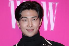 RM of boy band BTS poses for photographs at the W Magazine Korea Breast Cancer Awareness Campaign 'Love Your W' at Four Seasons Hotel on October 28, 2022