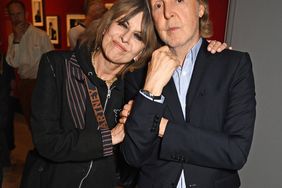 Chrissie Hynde and Sir Paul McCartney attend the private view of 'Paul McCartney Photographs 1963-64: Eyes of the Storm" at the National Portrait Gallery