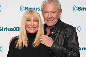 Suzanne Somers and husband Alan Hamel visit the SiriusXM Studios on November 15, 2017 in New York City