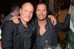 Woody Harrelson and Matthew McConaughey attend the launch party of new bar The Parrot at The Waldorf Hilton hosted by Idris Elba on November 8, 2018 in London, England.