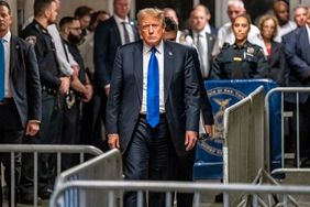 Former US President and Republican presidential candidate Donald Trump walks to speak to the press after he was convicted in his criminal trial at Manhattan Criminal Court in New York City, on May 30, 2024. A panel of 12 New Yorkers were unanimous in their determination that Donald Trump is guilty as charged -- but for the impact on his election prospects, the jury is still out. The Republican billionaire was convicted of all 34 charges in New York on May 30, 2024, and now finds himself bidding for a second presidential term unsure if he'll be spending 2025 in the Oval Office, on probation or in jail. 