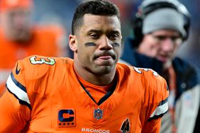 Denver Broncos quarterback Russell Wilson (3) comes off the field after losing to the New England Patriots 26-23 at Empower Field at Mile High in Denver, Colorado on Sunday December 24, 2023