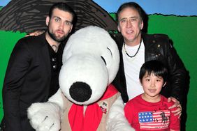 Nicholas Cage visits Knott's Berry Farm with sons Weston (L) and Kal-El 