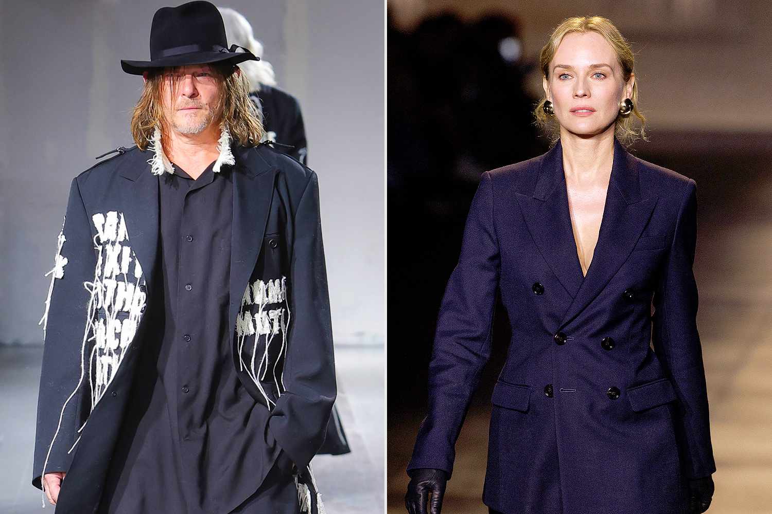 Diane Kruger and Norman Reedus runway moment.