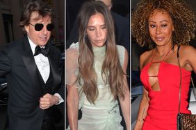 Celebrities arriving at Victoria Beckham's 50th Birthday Party at Oswald's in Central London.