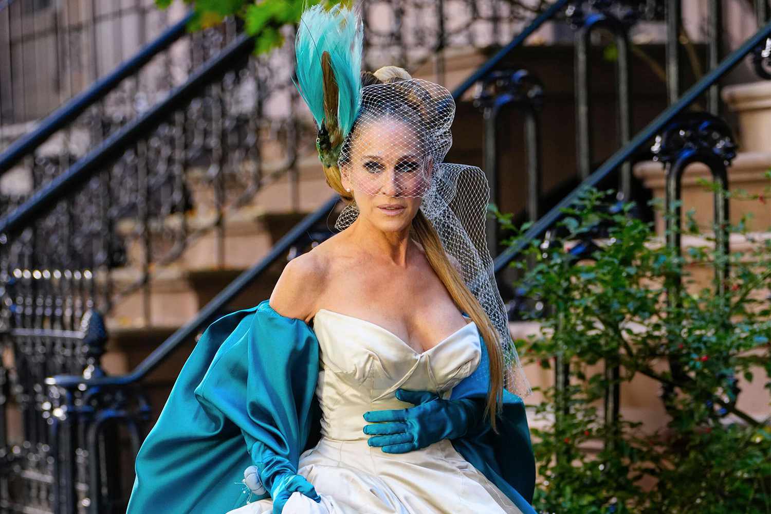 Sarah Jessica Parker on location for "And Just Like That..." on November 03, 2022 in New York City. 