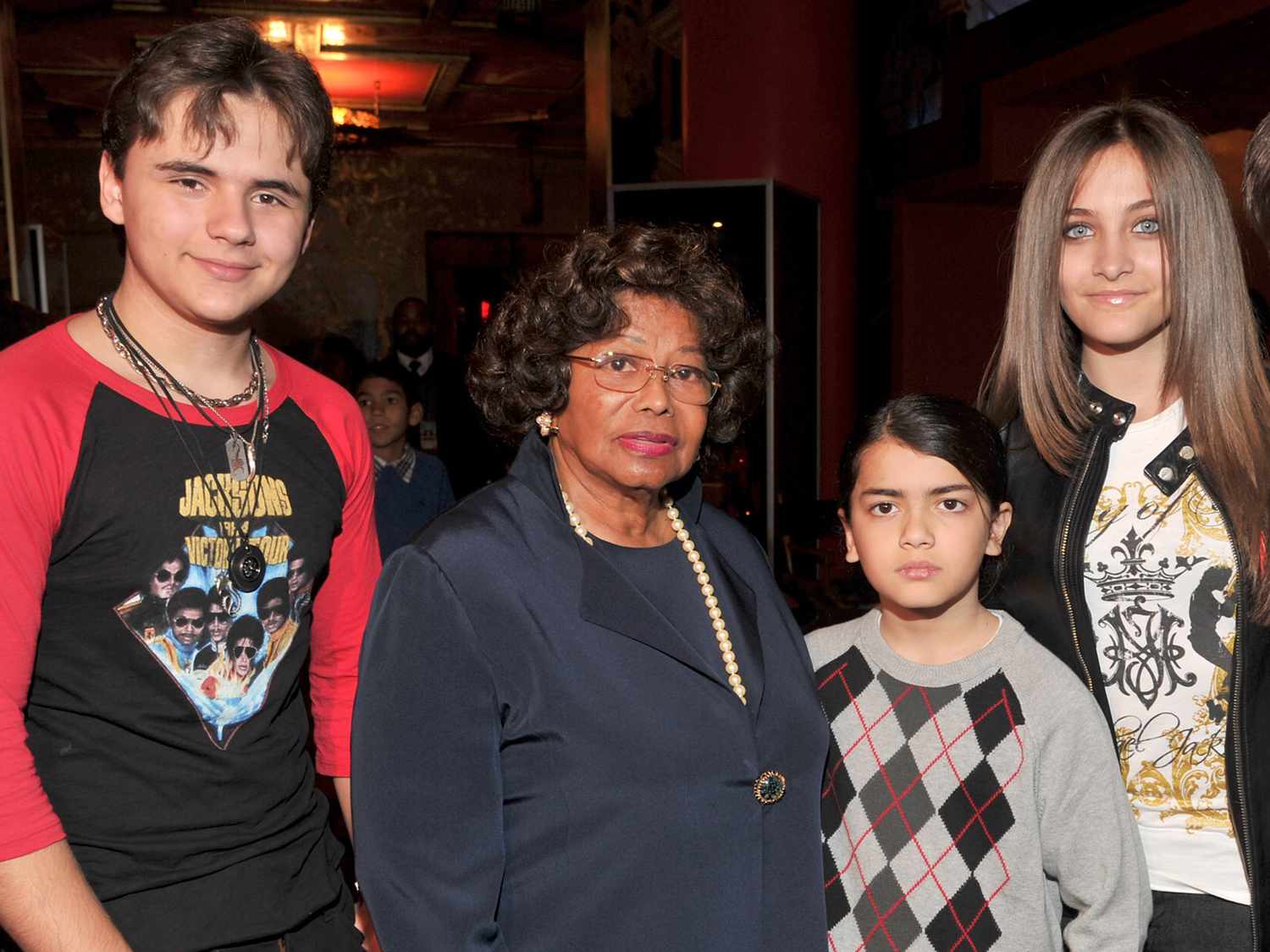 Prince Michael Jackson, Katherine Jackson, Blanket Jackson, and Paris Jackson attend the immortalization of Michael Jackson at Grauman's Chinese Theatre Hand & Footprint ceremony on January 26, 2012 in Los Angeles, California. 