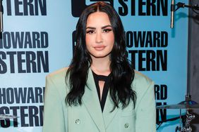 Demi Lovato pose for a picture at SiriusXM's The Howard Stern Show at SiriusXM Studios on September 11, 2023