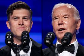 Comedian Colin Jost looks on during the White House Correspondents' Association (WHCA) dinner in Washington, DC, US on Saturday, April 27, 2024. The annual dinner raises money for WHCA scholarships and honors the recipients of the organization's journalism awards.